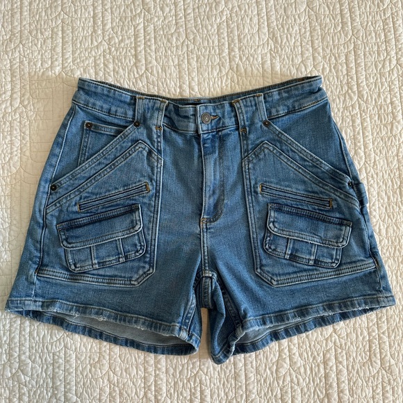 The Kooples Light Blue Denim Shorts - Picture 5 of 9